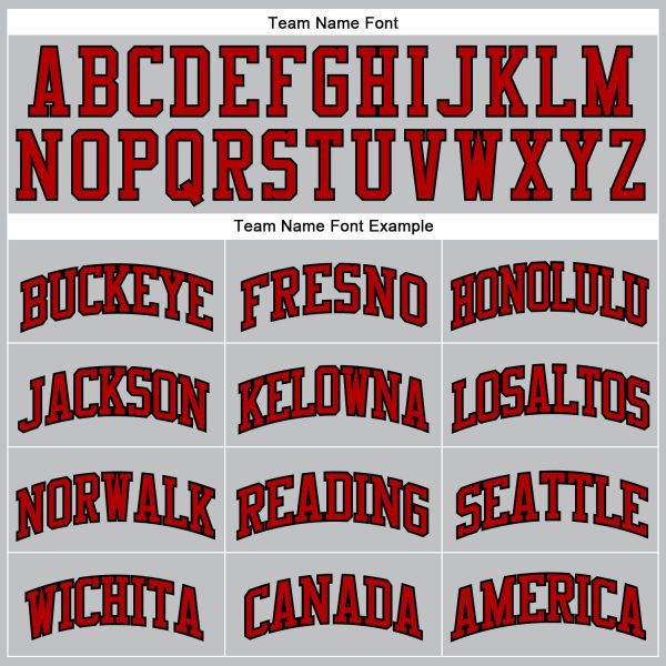 Gray Red-Black Authentic Throwback Personalized Basketball Jersey - Image 3