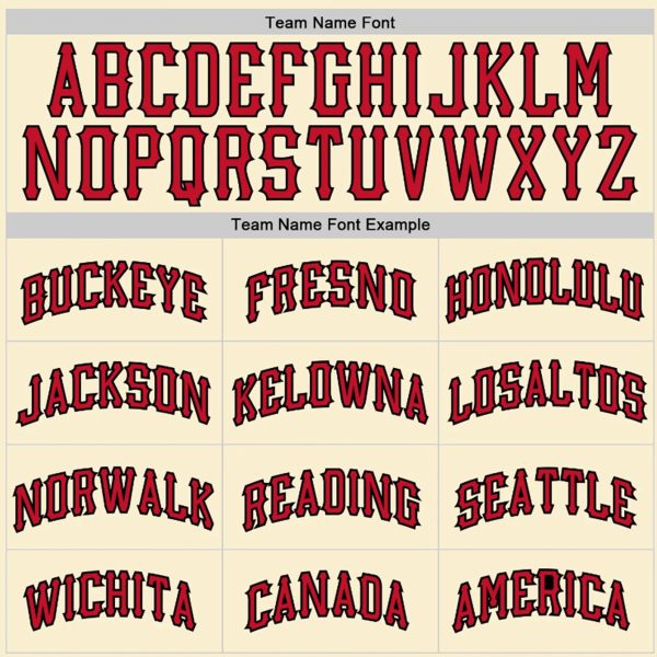 Cream Red - Black Custom Throwback Basketball Jersey - Image 3