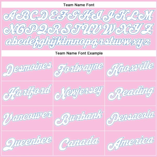 Light Pink White - Light Blue Custom Throwback Basketball Jersey - Image 3