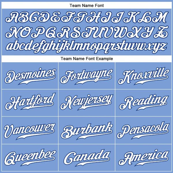 Light Blue Pinstripe White - Black Personalized Baseball Jersey - Image 4