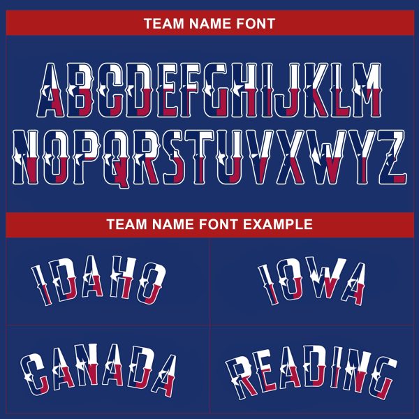 Royal Texas Flag Personalized Baseball Jersey - Image 4