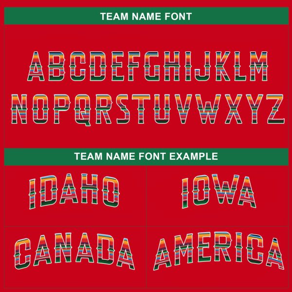 Red Mexico Personalized Baseball Jersey - Image 4