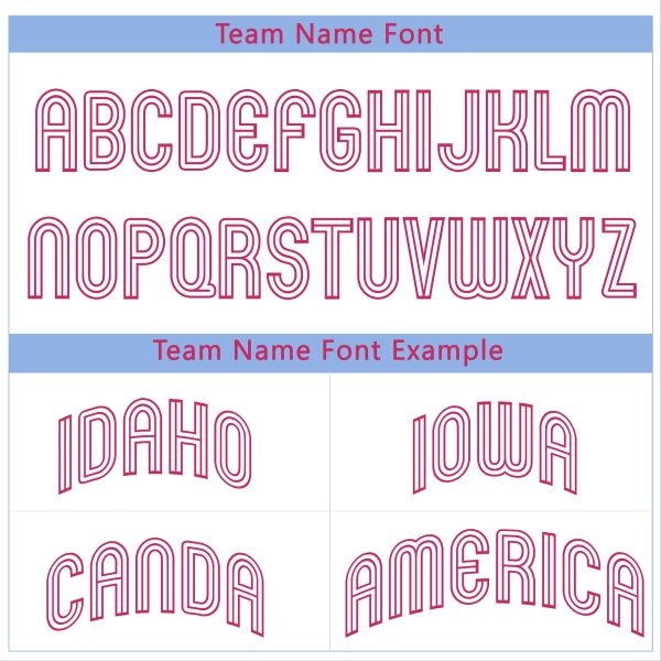 White Light Blue - Pink Personalized Baseball Jersey - Image 4