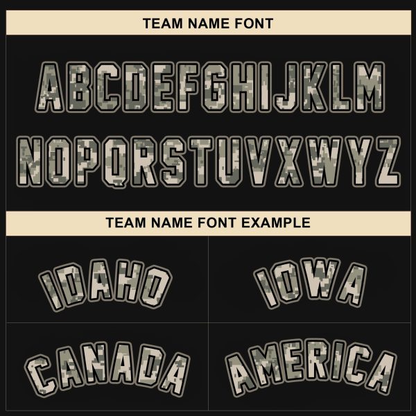 Alternate Black Camo - Black Mexico Personalized Baseball Jersey - Image 4