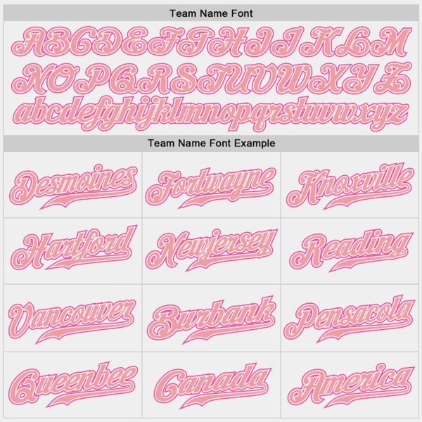 White Medium Pink - Pink Personalized Baseball Jersey - Image 4