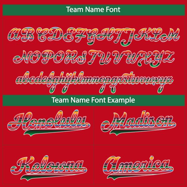 Green White Mexico Serape Pattern Personalized Baseball Jersey - Image 4