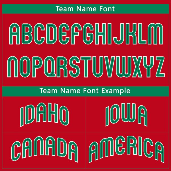 Red - Green Personalized Baseball Jersey - Image 4
