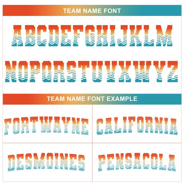 White Alternate Gradient California Beach Personalized Baseball Jersey - Image 4