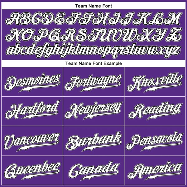 Purple Pinstripe White - Black Personalized Baseball Jersey - Image 4