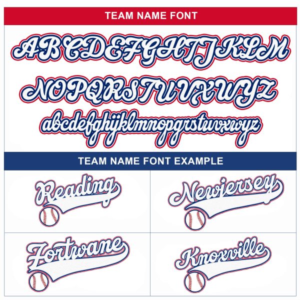 White Red-White Personalized Baseball Jersey - Image 4