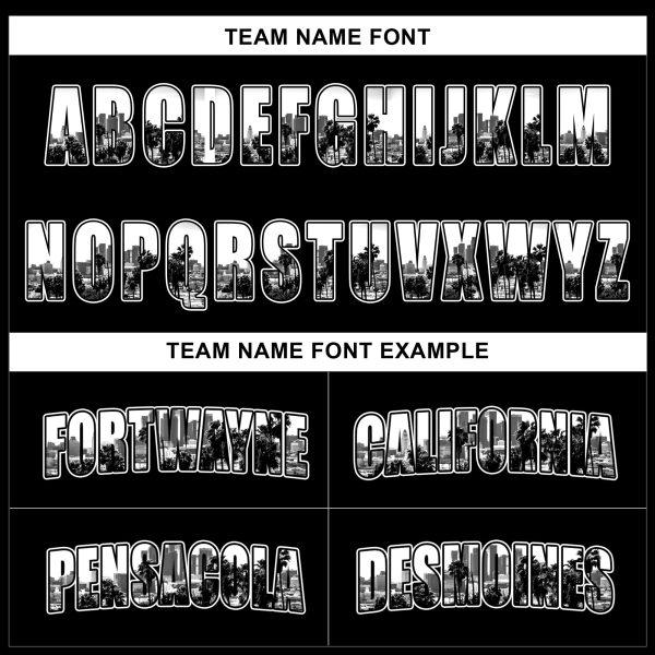 Black Alternate White California Black White Picture Personalized Baseball Jersey - Image 4