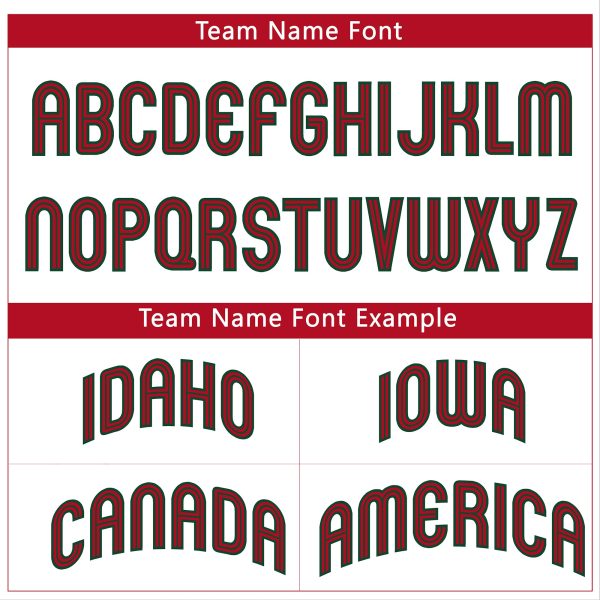 White - Red Personalized Baseball Jersey - Image 4