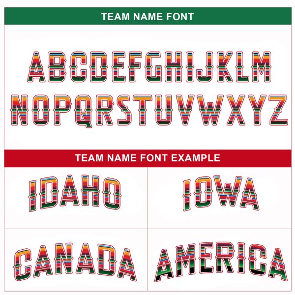 White Mexico Flag Personalized Baseball Jersey - Image 4