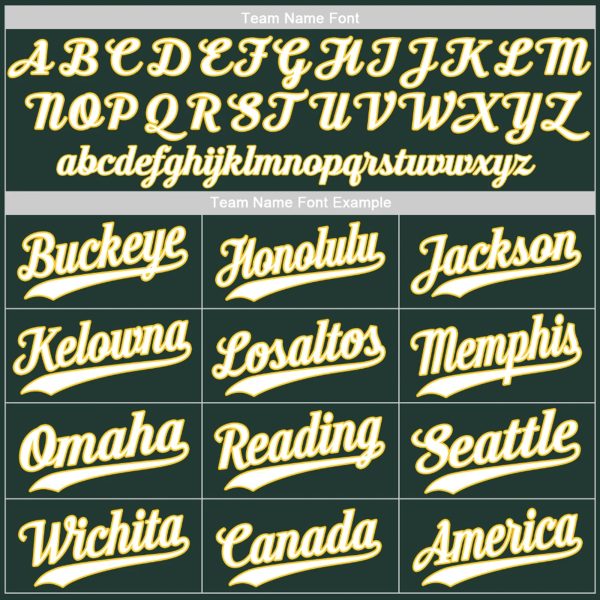 Green White - Gold Personalized Baseball Jersey - Image 4