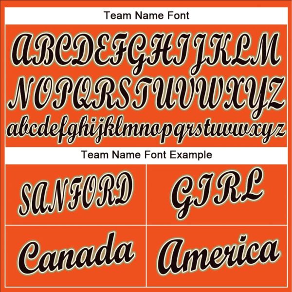 Orange Black Cream - Old Gold Personalized Baseball Jersey - Image 4