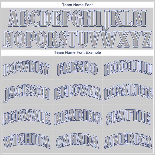 Gray Royal - Gray Personalized Baseball Jersey - Image 4