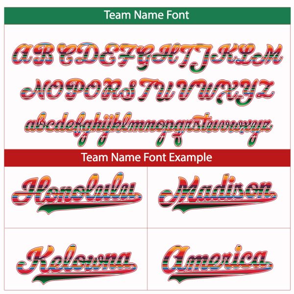 White Mexico Serape Pattern Personalized Baseball Jersey - Image 4