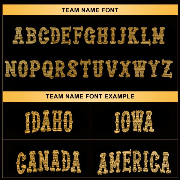 Black Gold Mexico Personalized Baseball Jersey - Image 4