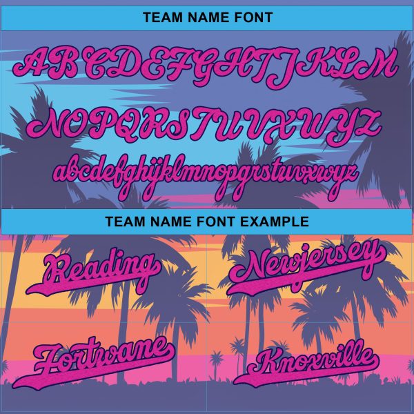 3D Palm Trees Sun Set California Personalized Baseball Jersey - Image 4