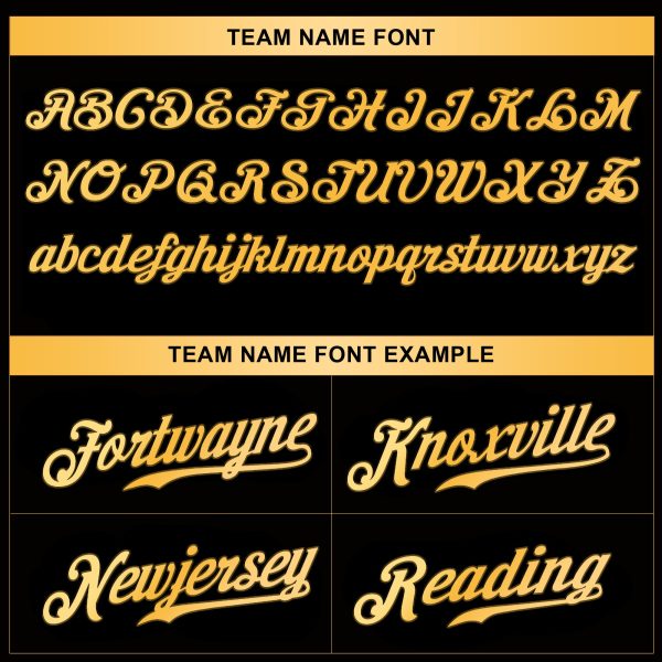 Black - Silver Gold Personalized Baseball Jersey - Image 4