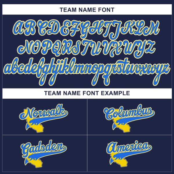 Navy Alternate Yellow California Mountain Personalized Baseball Jersey - Image 4