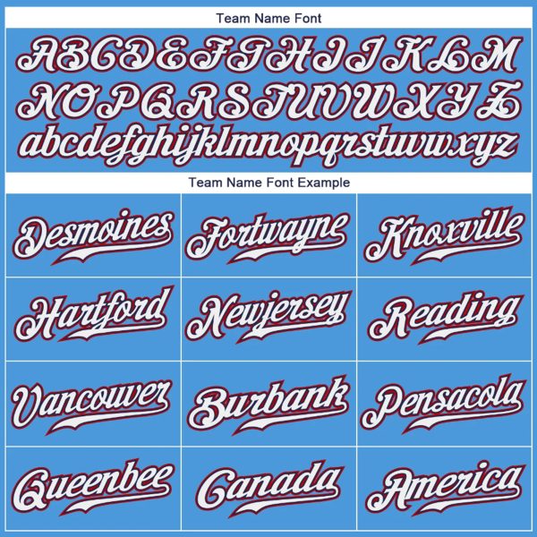 Powder Blue White-Red Authentic Personalized Baseball Jersey - Image 5