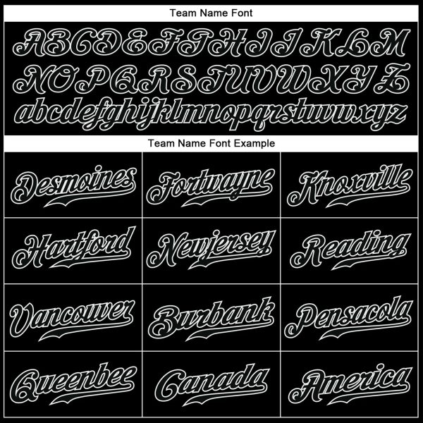 Black White Pinstripe Black-White Authentic Personalized Baseball Jersey - Image 4