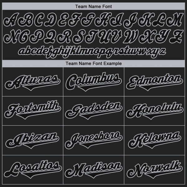Black Black-Gray Authentic Personalized Baseball Jersey - Image 4