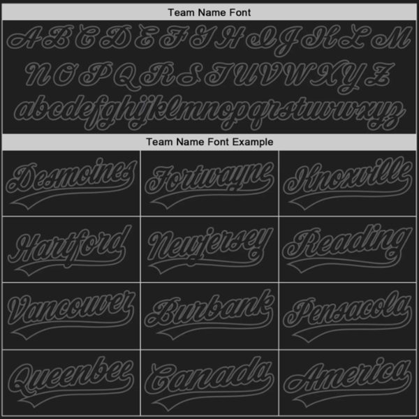 Black Black-Steel Gray Authentic Personalized Baseball Jersey - Image 5