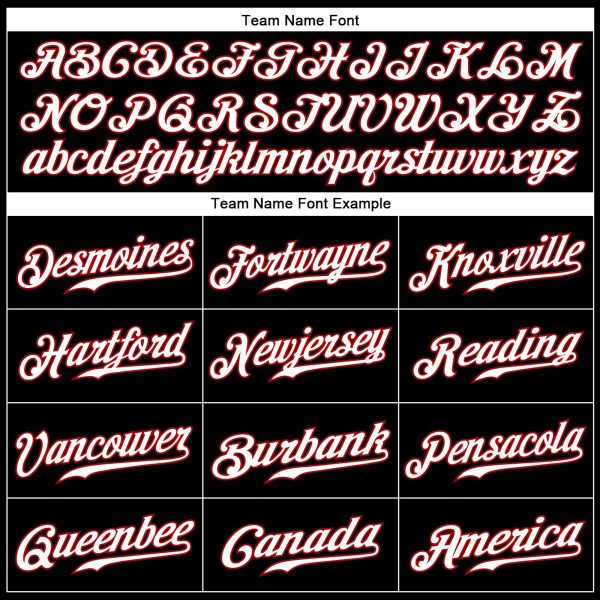 Black White Pinstripe White-Red Authentic Personalized Baseball Jersey - Image 4