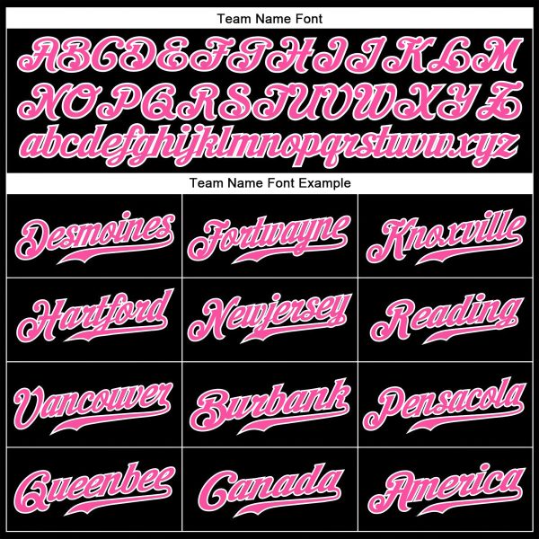 Black Pink-White Authentic Personalized Baseball Jersey - Image 4