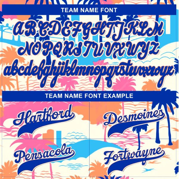 3D California Beach Palm Tree Pattern Personalized Baseball Jersey - Image 4
