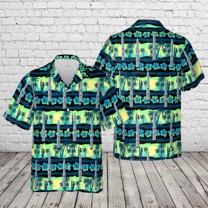 US Air Force LGM-30G Minuteman III Missile Hawaiian Shirt for Men ? Military Missile & Tropical Design, Perfect for Veterans