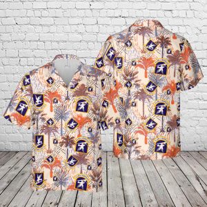 U.S. Air Force Security Forces SF Hawaiian Shirt for Men ? Military Law Enforcement & Tropical Design, Perfect for Aviation Enthusiasts