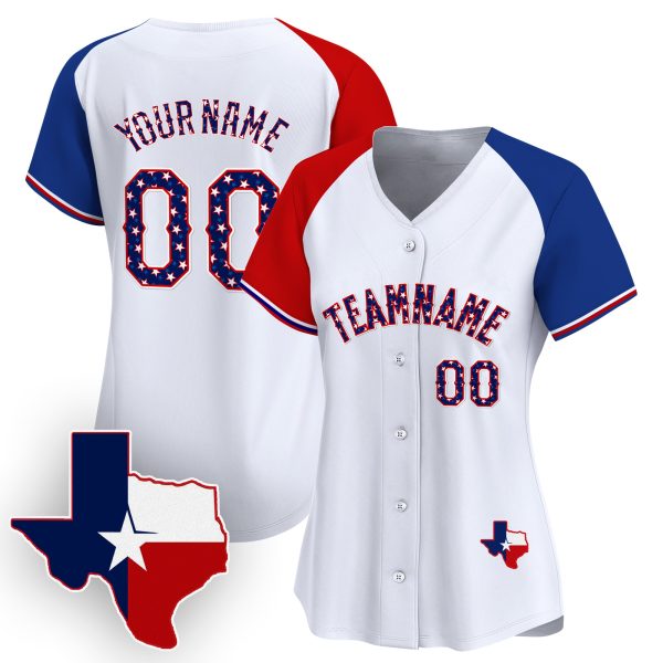 Red - Royal Texas Style Personalized Baseball Jersey - Image 3