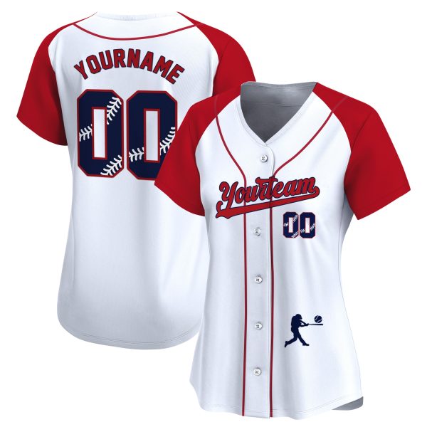 Red Alternate Royal Red Personalized Baseball Jersey - Image 2