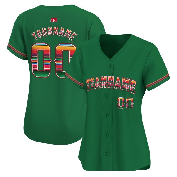 Green Mexico Personalized Baseball Jersey - Image 2