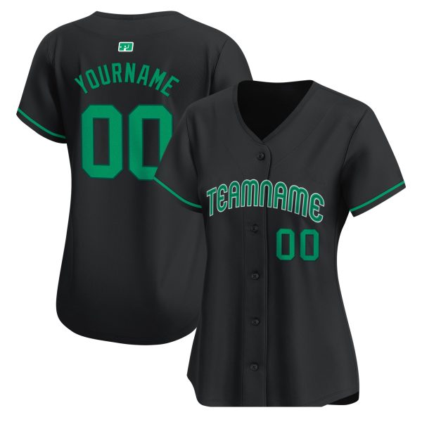 Green - Black Personalized Baseball Jersey - Image 2