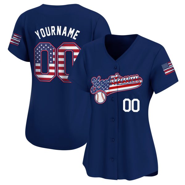 Royal America Flag Personalized Baseball Jersey - Image 2