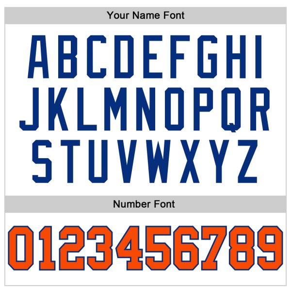 White Orange-Royal Authentic Throwback Personalized Basketball Jersey - Image 4