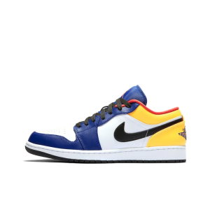 Air Jordan 1 Low White Deep Royal Blue - 553558-123 - For Men