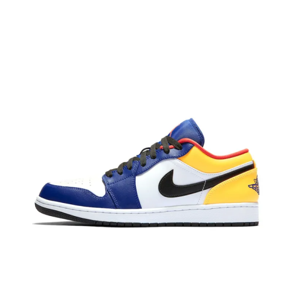 Air Jordan 1 Low White Deep Royal Blue - 553558-123 - For Men