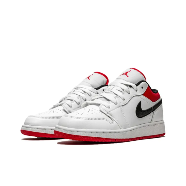 Air Jordan 1 Low 'White University Red' 553558-118 - Drop - Image 3