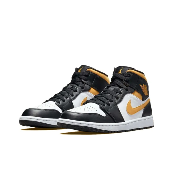 Air Jordan 1 Mid 'Black University Gold' 554724-177 - Drop - Image 3