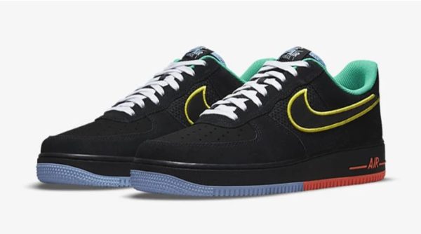 Air Force 1 07 Low Black Yellow Green DM9051-001 - Drop - Image 2
