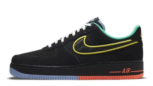 Air Force 1 07 Low Black Yellow Green DM9051-001 - Drop