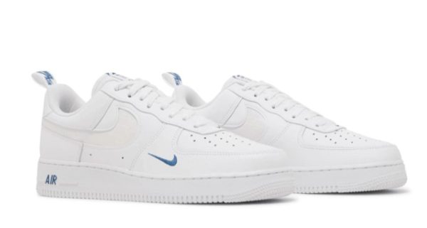 Air Force 1 '07 LV8 'Reflective Swoosh - White Dark Marina Blue' FB8971-100 - For Men - Image 3