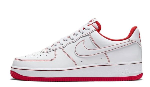 Air Force 1 White University Red Stitch CV1724-100 - Iconic