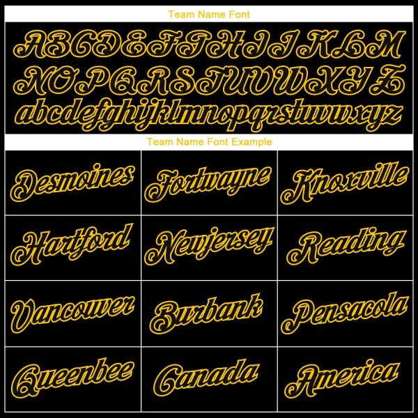 Black Black-Gold Authentic Throwback Personalized Basketball Jersey - Image 3