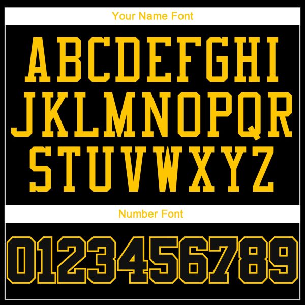 Black Black-Gold Authentic Throwback Personalized Basketball Jersey - Image 4